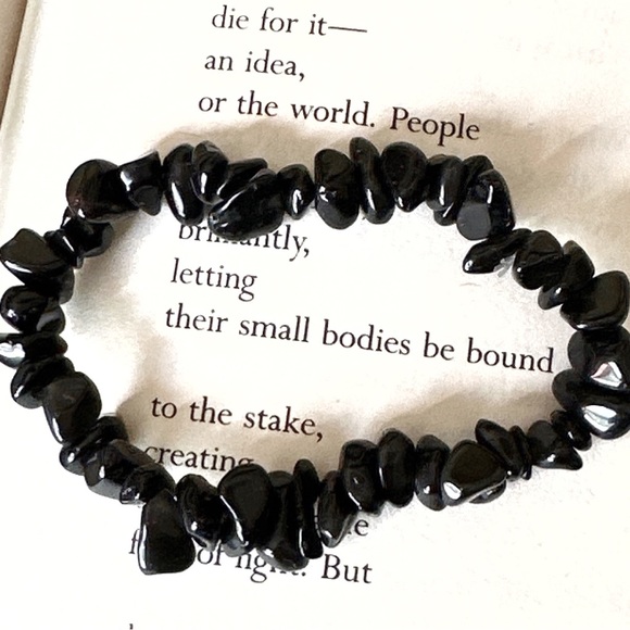Alquimia Jewelry Black Onyx Beaded Braceletprotection Stone For Leo